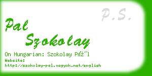 pal szokolay business card